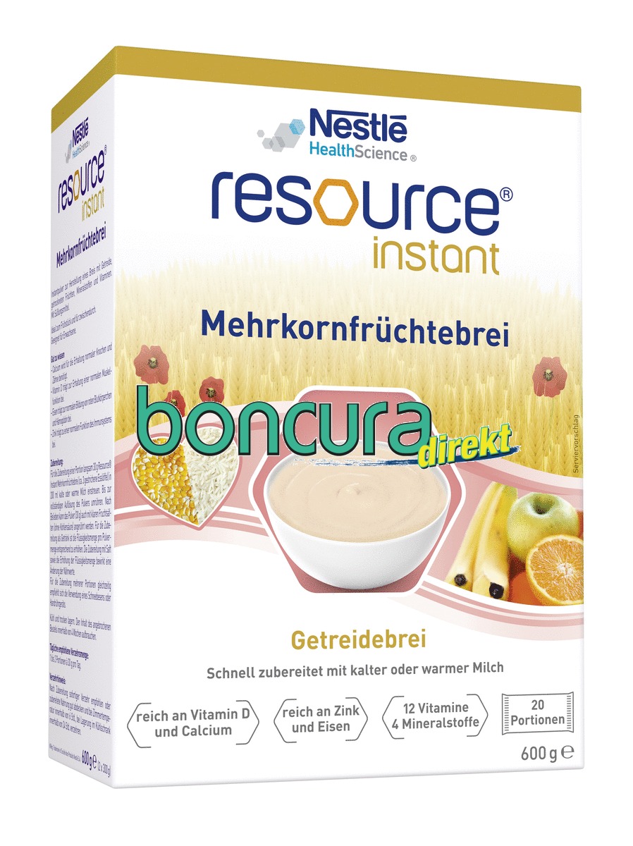 Getreidebrei, Resource instant Mehrkornfrüchtebrei, Vitamin- & Mineralstoffreich